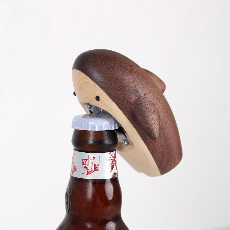 Creative Solid Wood Cartoon Bottle Opener