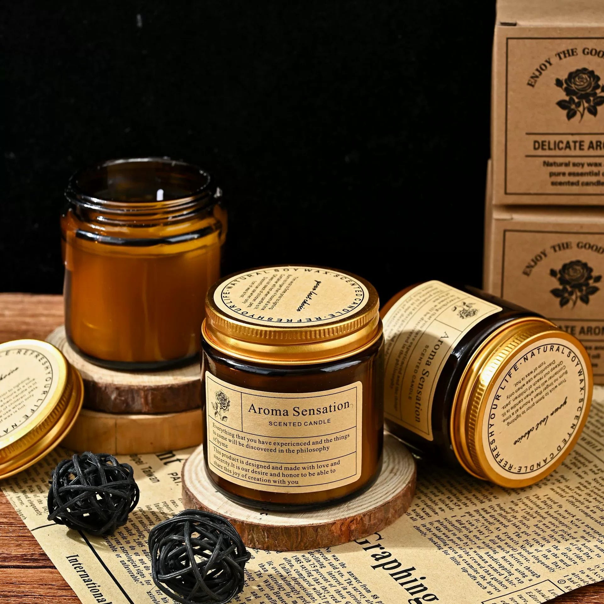 Aroma Sensation Lavender Scented Candle