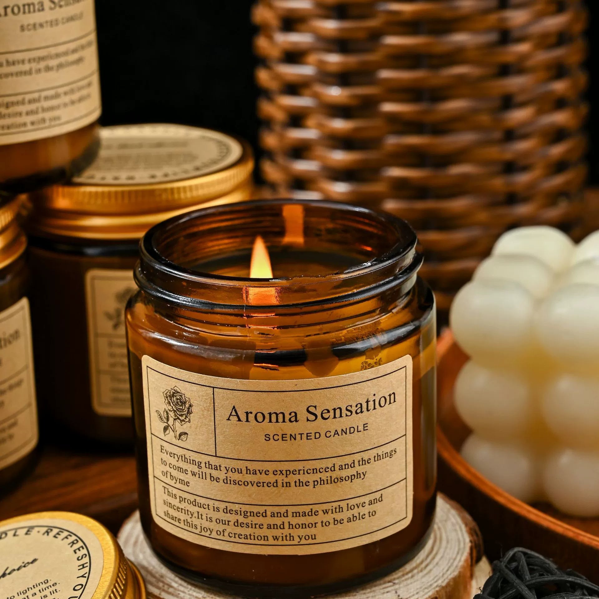 Aroma Sensation Lavender Scented Candle