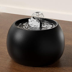Cartoon Cat Ceramic Pet Water Fountain