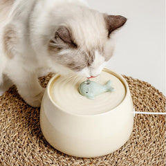 Cat Ceramic Automatic Circulating Water Fountain