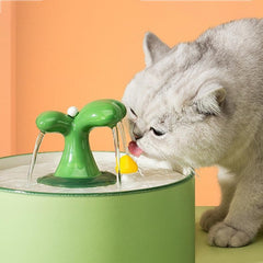 Little Sprout Heated Ceramic Cat Water Fountain Automatic Dispenser