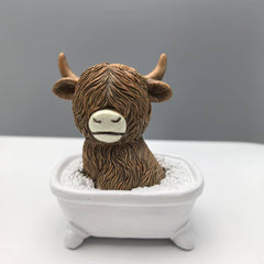 Creative Resin Highland Cow Bathroom Decor