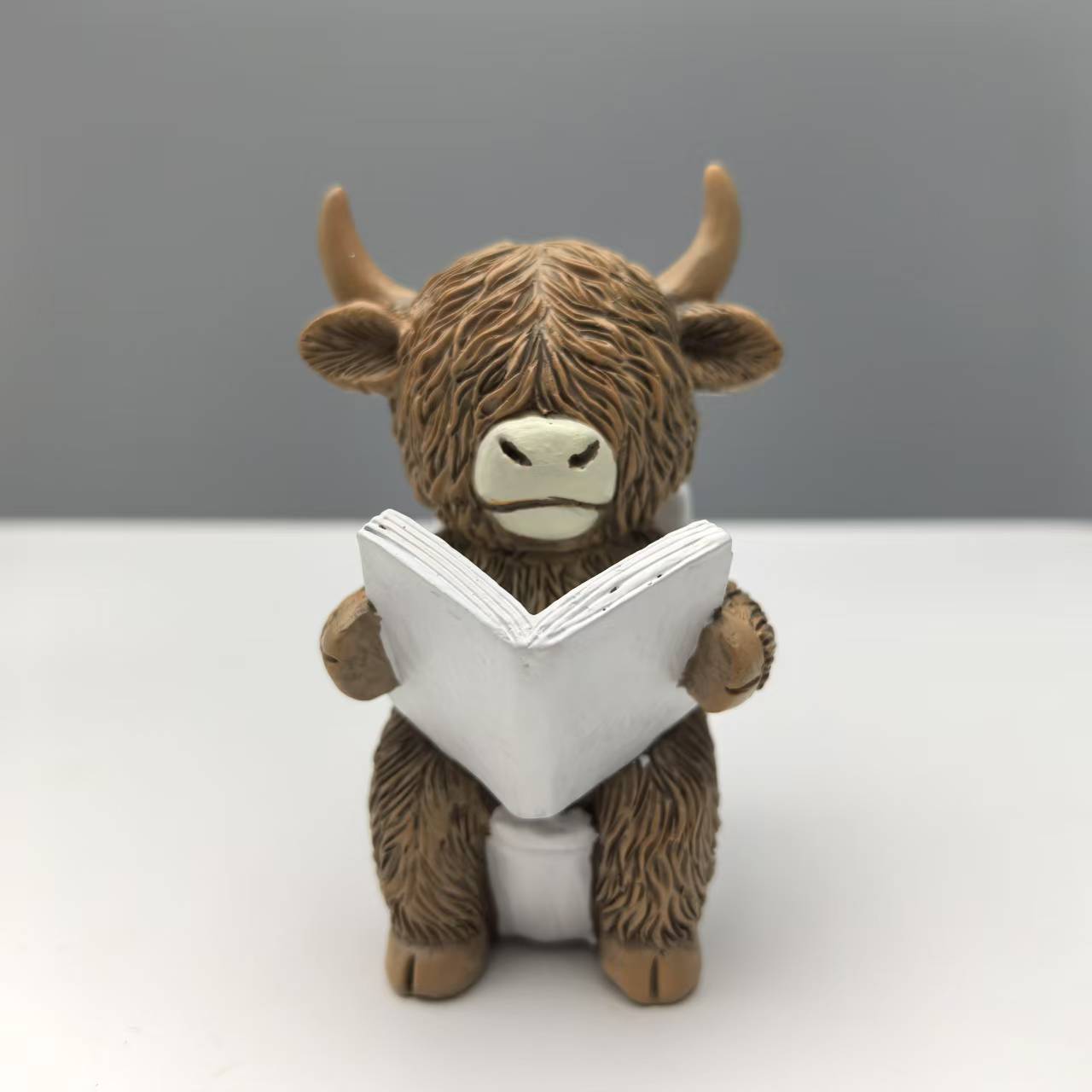 Creative Resin Highland Cow Bathroom Decor