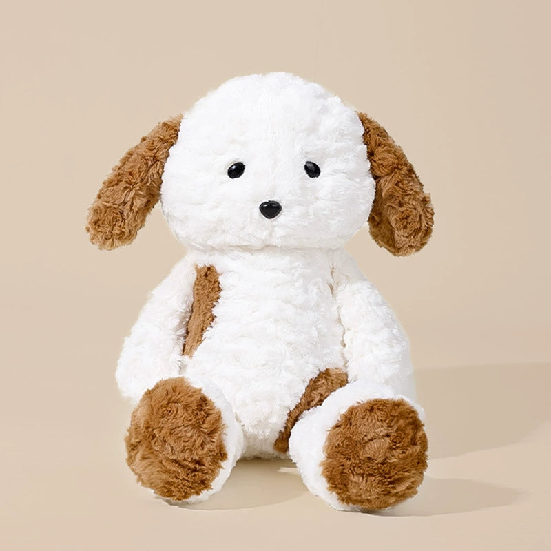 Full front view of the Cute Running Puppy Plush, emphasizing its cuddly appeal