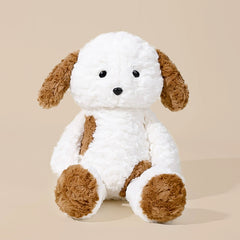 Full front view of the Cute Running Puppy Plush, emphasizing its cuddly appeal