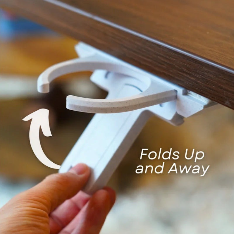 Foldable Under-Desk Cup Holder