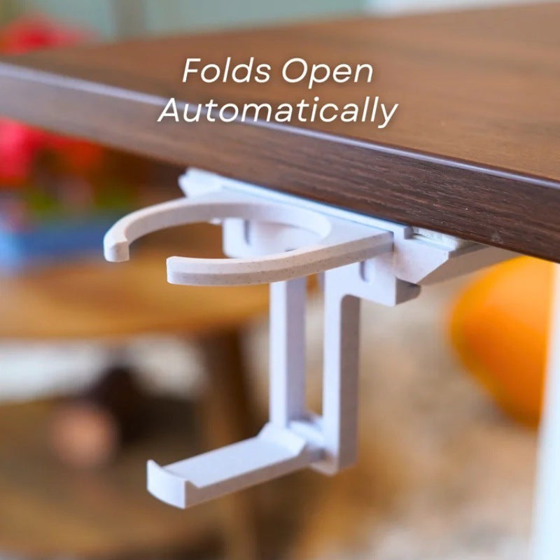 Foldable Under-Desk Cup Holder