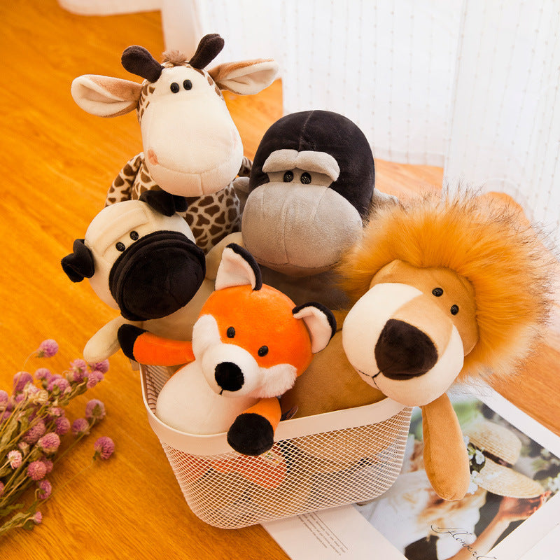 Assorted forest animal plush toys in a basket, conveying warmth, companionship, and playful design for Plush Toys