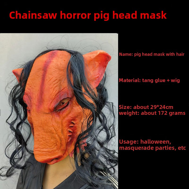 Halloween Jigsaw Pig Cosplay Mask