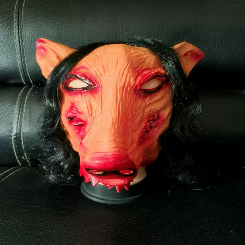 Halloween Jigsaw Pig Cosplay Mask