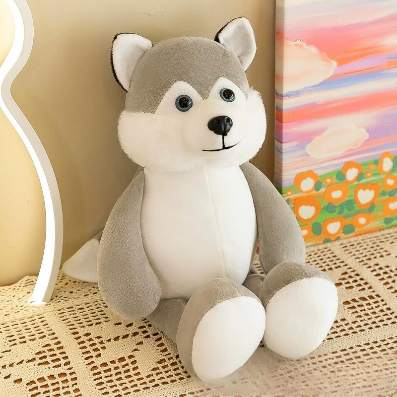 Husky plush toy with friendly gaze, inviting cuddles and providing soothing Plush Toys companionship