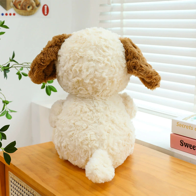 Back view of Little Dog Jack 2.0 Plush highlighting detailed ears and curly tail