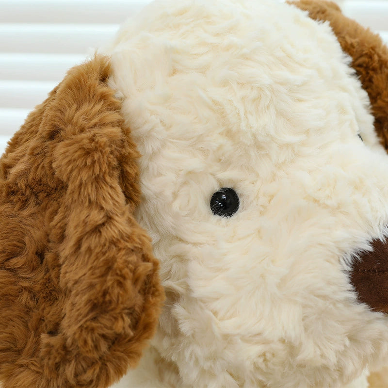 Close-up of Little Dog Jack 2.0’s soft plush texture and detailed stitching