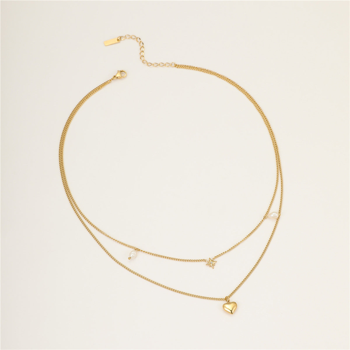 Double-Layer Heart Necklace