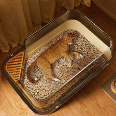 Semi-Enclosed High-Sided Litter Box