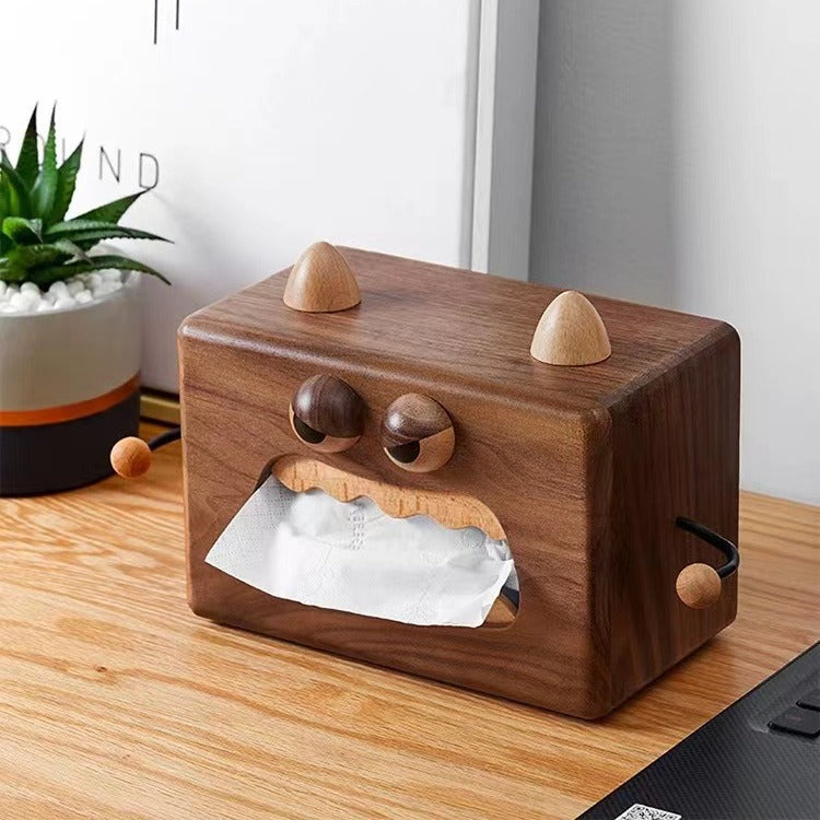 Monster Tissue Box Walnut