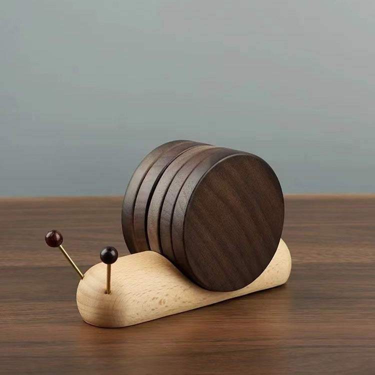 Black Walnut Snail Coaster
