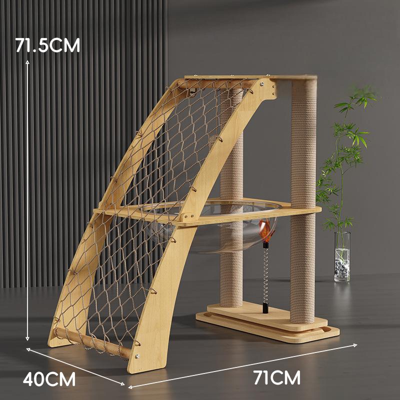 Wood Hammock Cat Tree