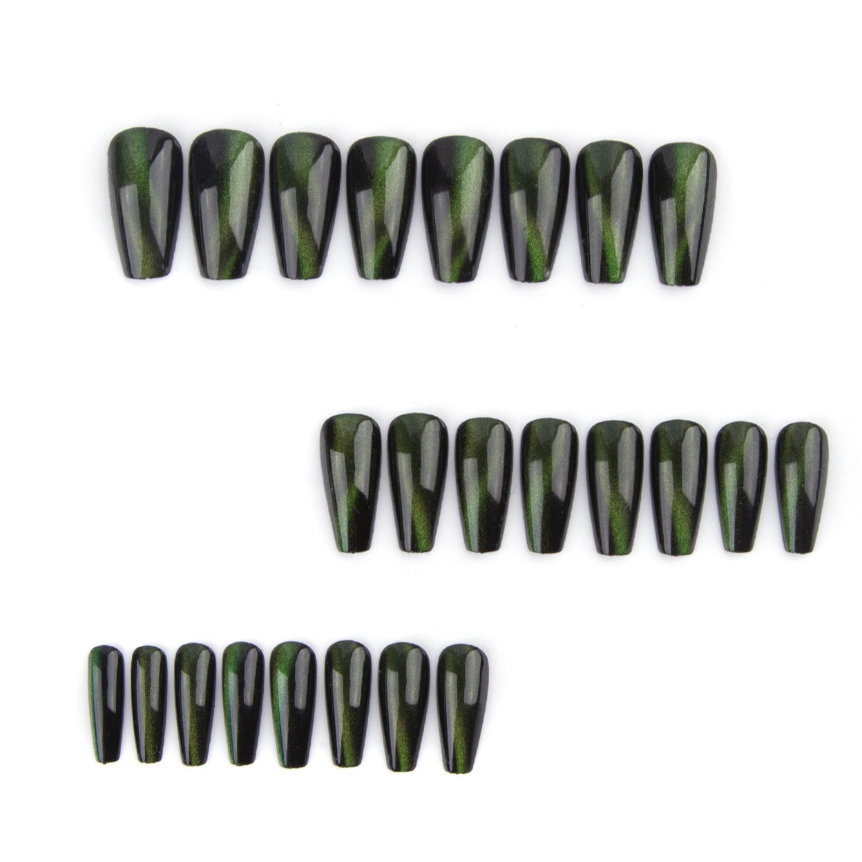 Green Cat Eye Press-On Nails