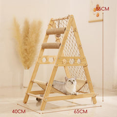 Wood Hammock Cat Tree