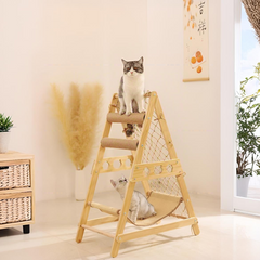 Wood Hammock Cat Tree