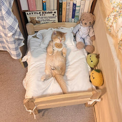 Princess Wooden Cat Bed