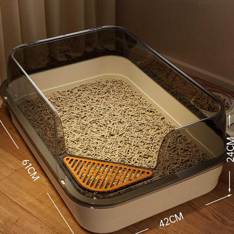 Semi-Enclosed High-Sided Litter Box