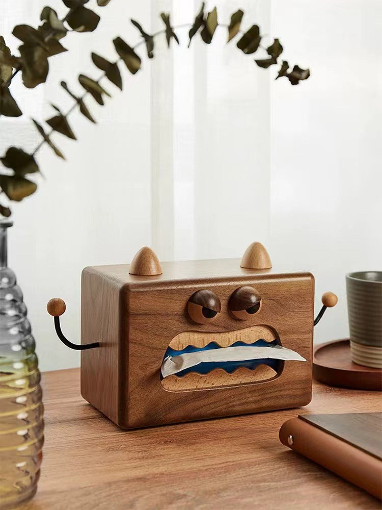 Monster Tissue Box Walnut