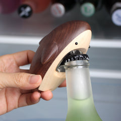 Creative Solid Wood Cartoon Bottle Opener