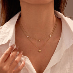 Double-Layer Heart Necklace