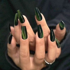Green Cat Eye Press-On Nails