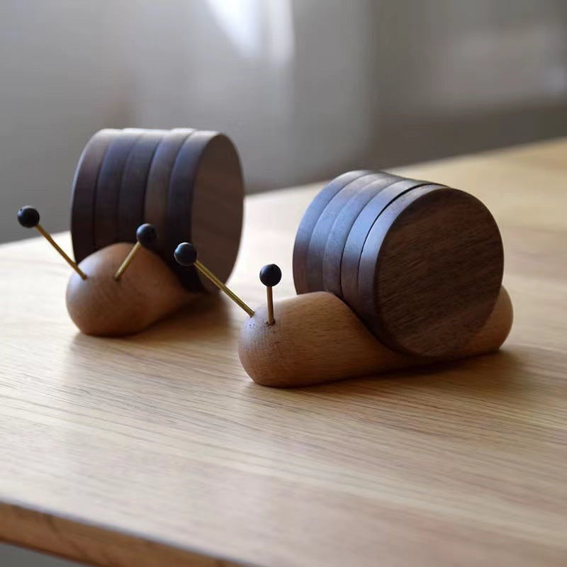 Black Walnut Snail Coaster