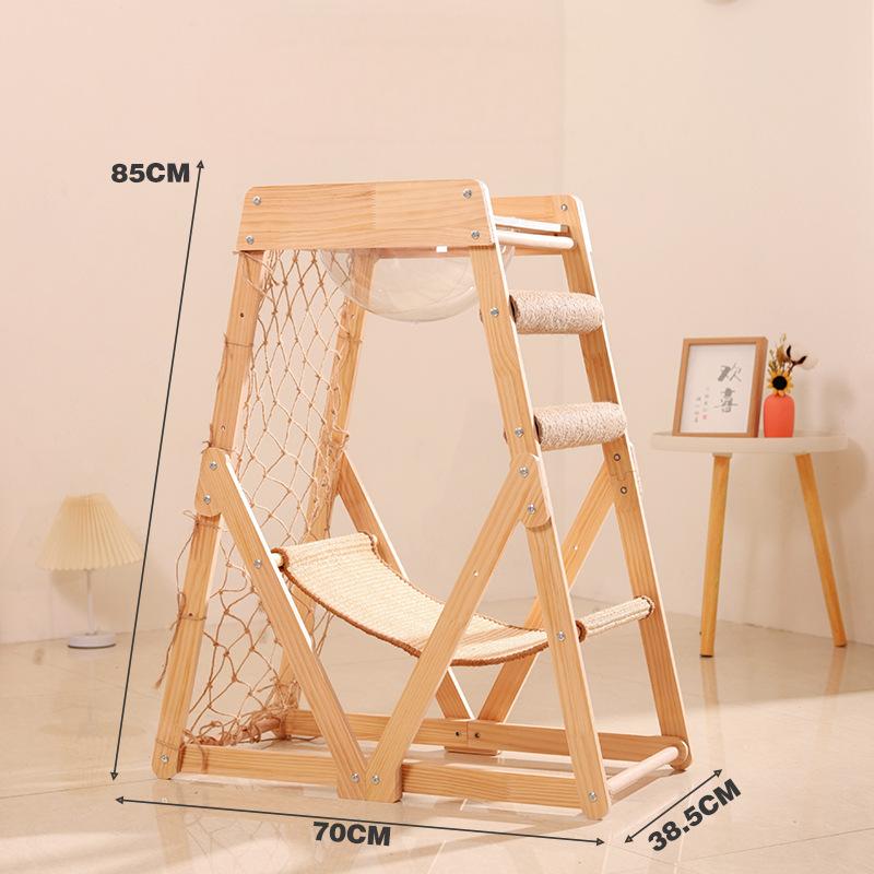 Wood Hammock Cat Tree