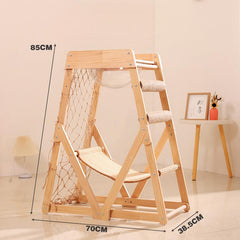 Wood Hammock Cat Tree