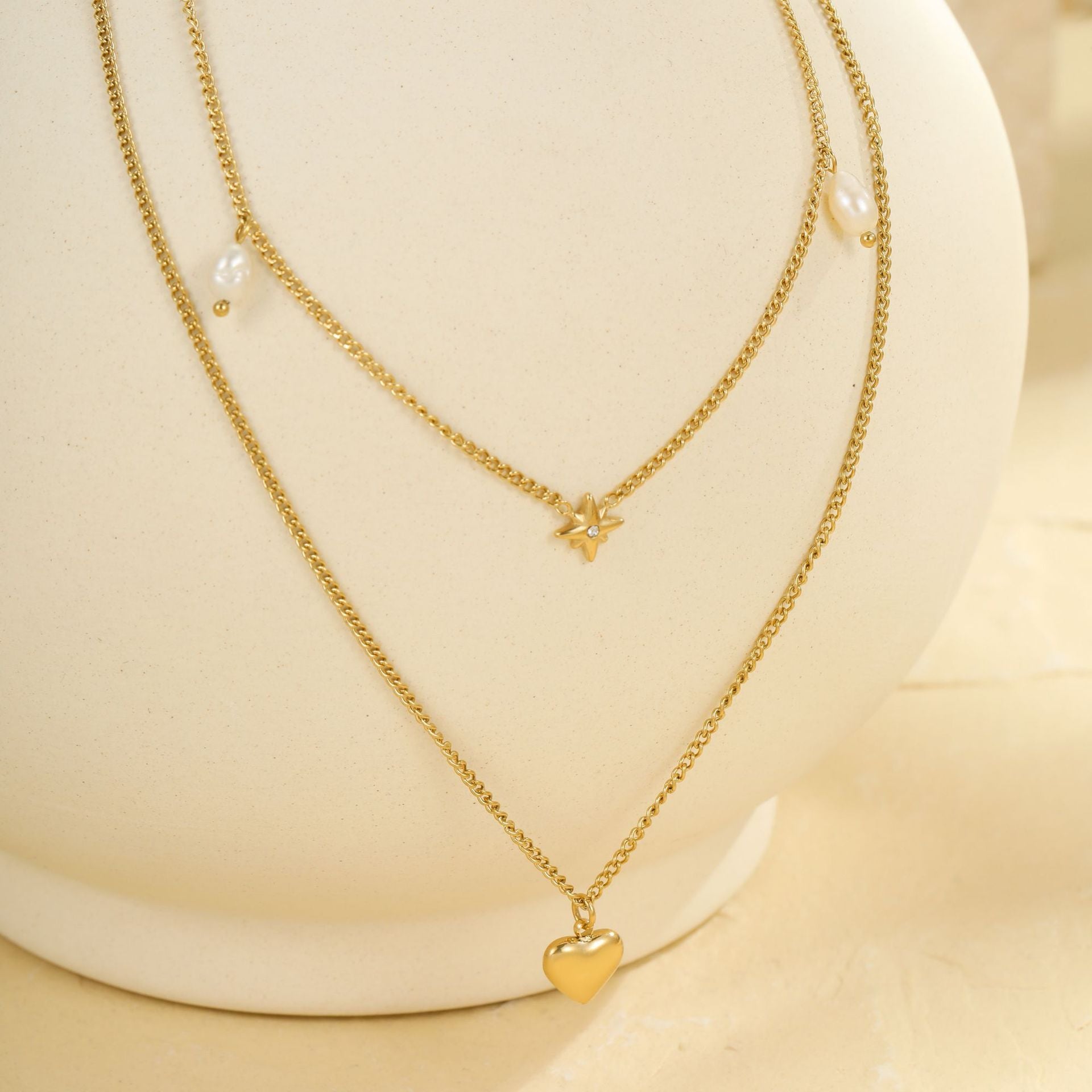 Double-Layer Heart Necklace