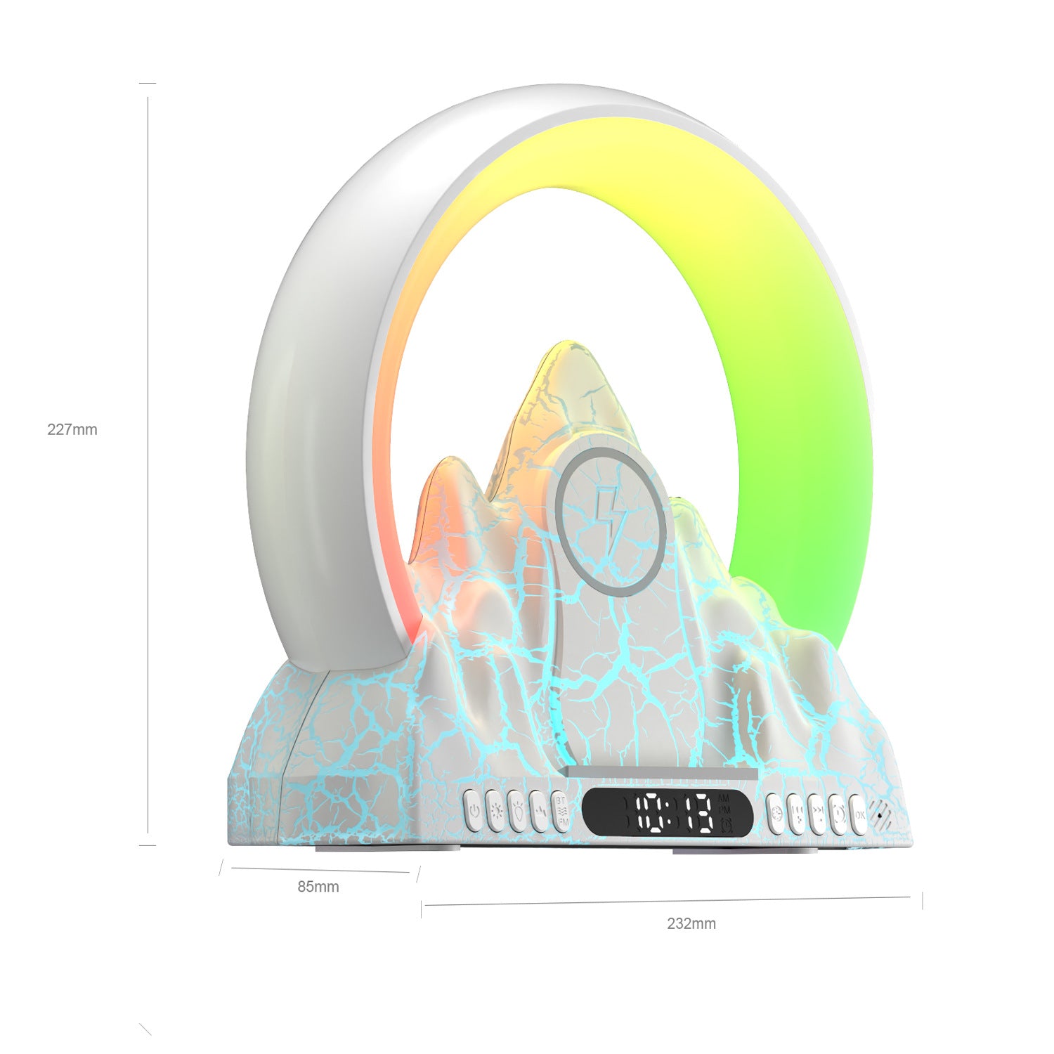Sunrise Flame Mountain Graffiti Wake-Up Lamp