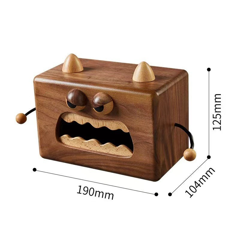 Monster Tissue Box Walnut