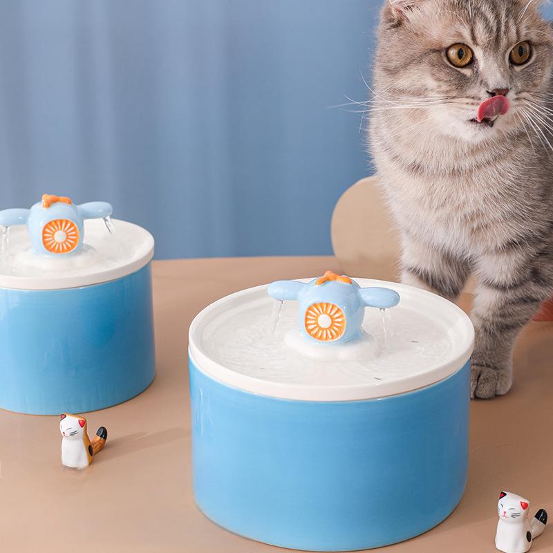 Purifying Airplane Ceramic Cat Water Fountain