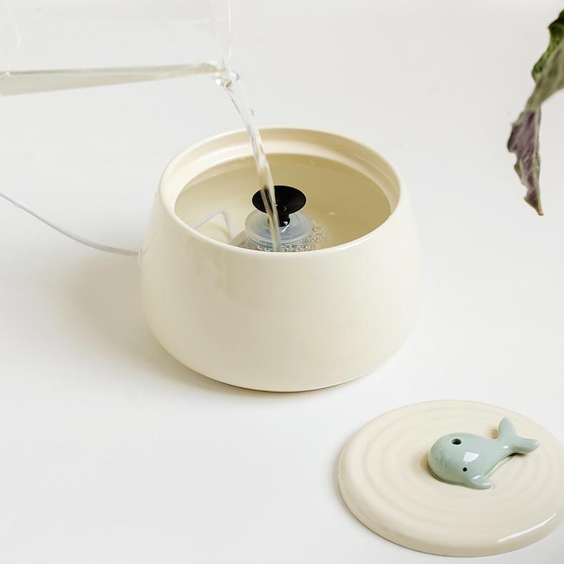 Cat Ceramic Automatic Circulating Water Fountain