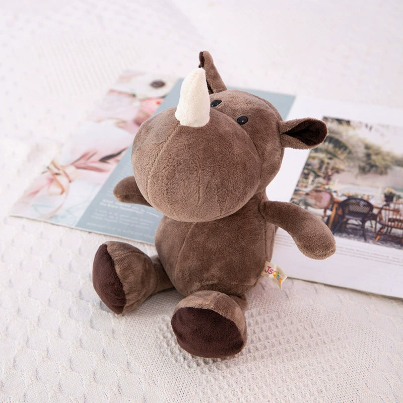 Rhino plush toy with gentle expression, inviting reflection and calming Plush Toys comfort