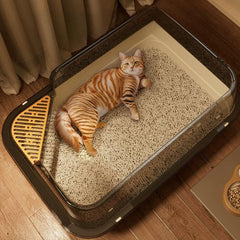 Semi-Enclosed High-Sided Litter Box