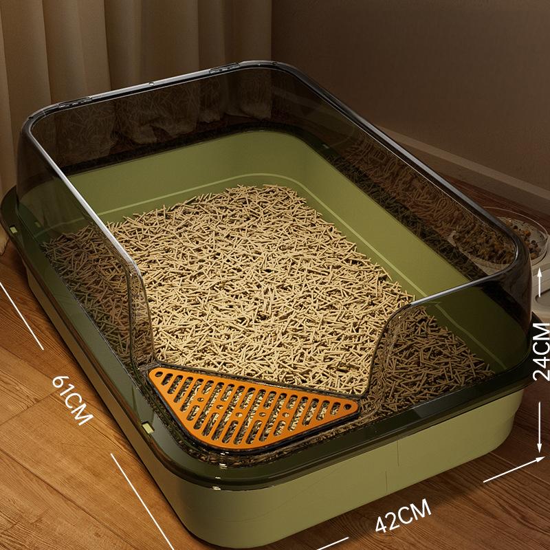 Semi-Enclosed High-Sided Litter Box