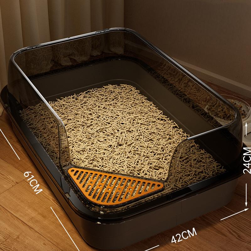 Semi-Enclosed High-Sided Litter Box