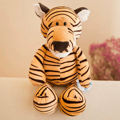Tiger plush toy with vibrant striped pattern and soft form, inviting playful and soothing Plush Toys engagement