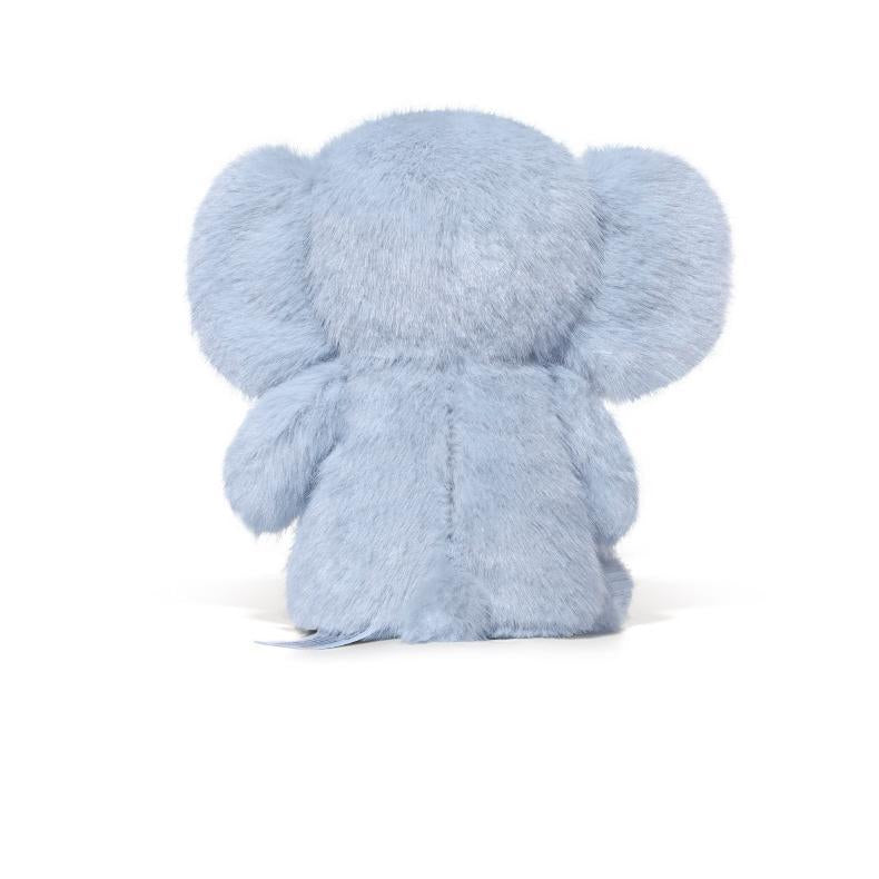 Back view of the Tiny Animal Series Plushie Elephant, showing plush texture