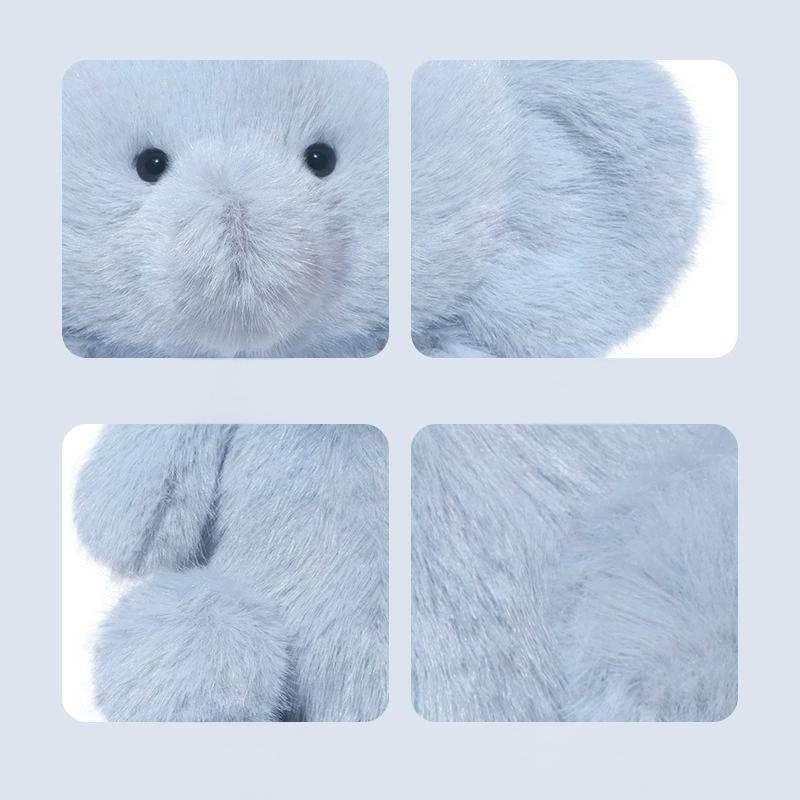 Close-up details of plush fur and stitching of Tiny Animal Series Plushie