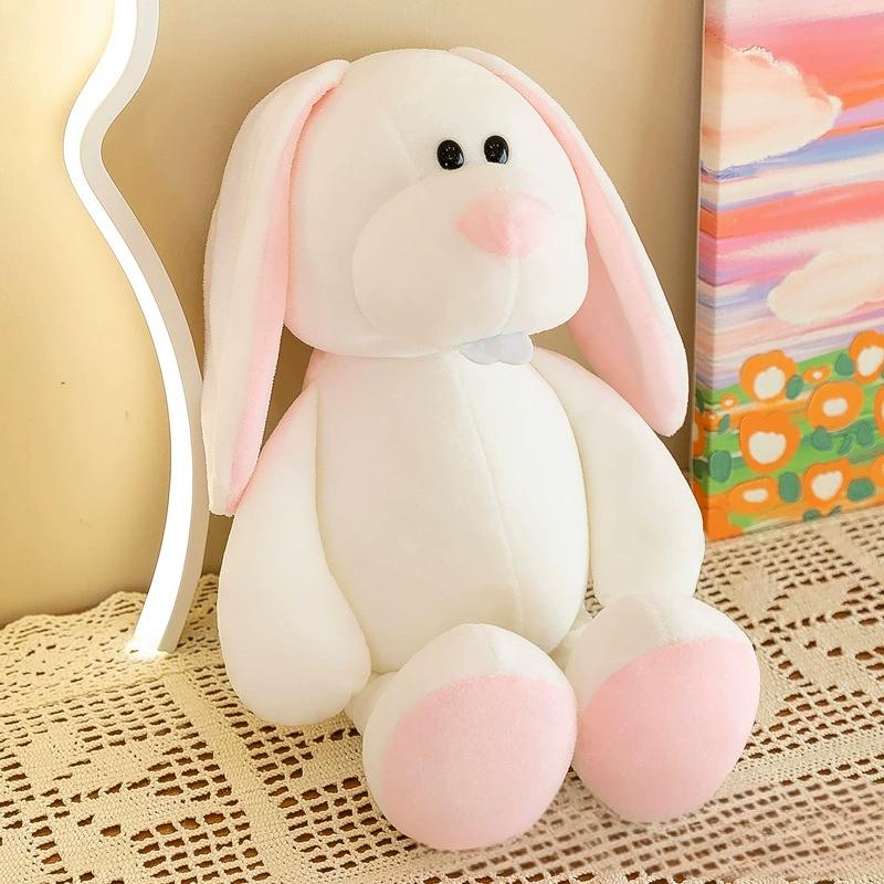 Adorable white bunny plush toy with pink accents, bringing gentle touch and emotional comfort for Plush Toys lovers