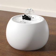 Cartoon Cat Ceramic Pet Water Fountain