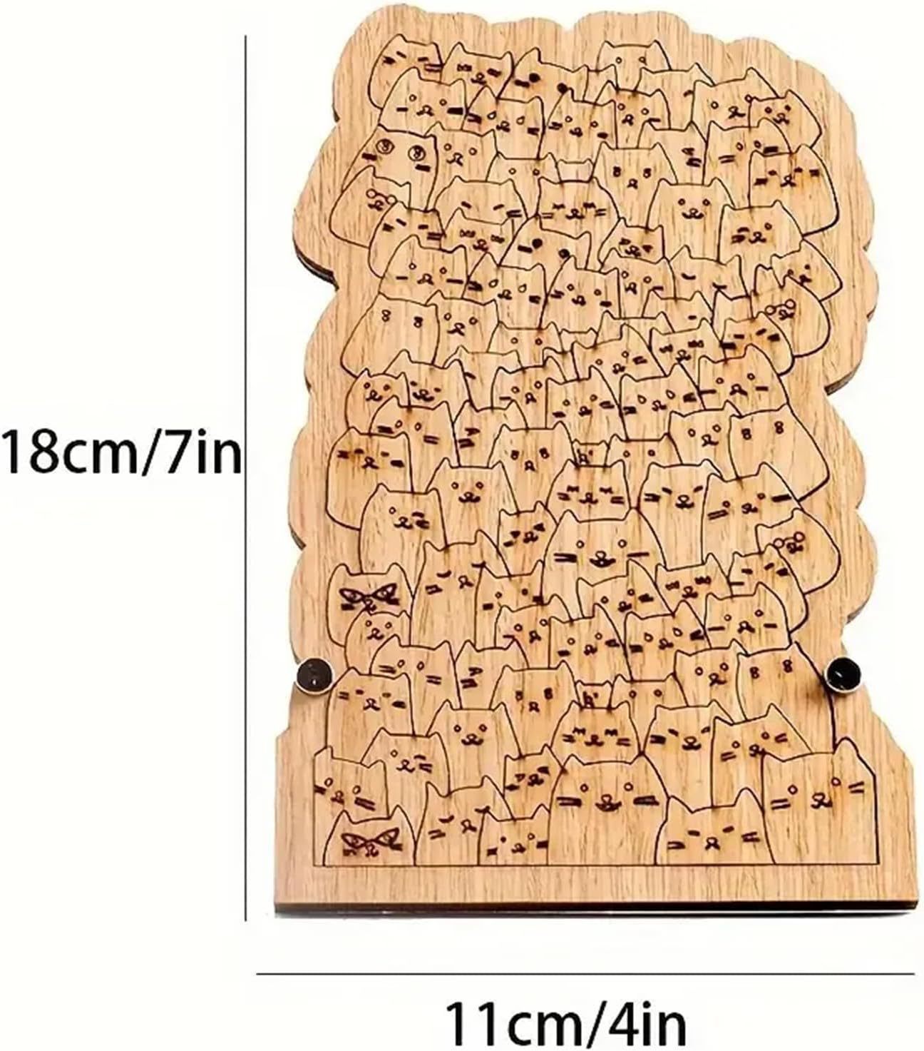 Wooden Laser-Cut Hundred Cats Puzzle Toy